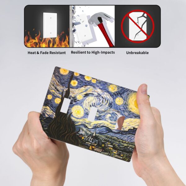 1Pcs The Starry Night Wall Plates decorative light switch cover plate Light Switch Cover Plate Decorative Wall Plate outlet covers wall plate - Image 4
