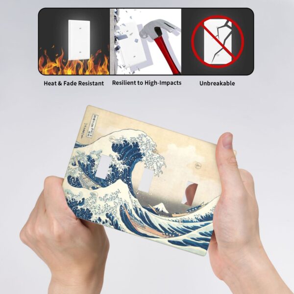 1Pcs The Great Wave off Kanagawa Wall Plates decorative light switch cover plate Light Switch Cover Plate Decorative Wall Plate outlet covers wall plate - Image 4