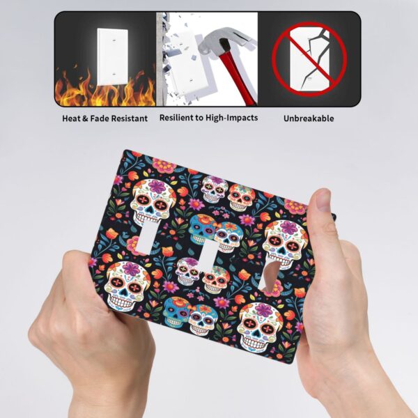 1Pcs Colored skull Wall Plates decorative light switch cover plate Light Switch Cover Plate Decorative Wall Plate outlet covers wall plate - Image 4