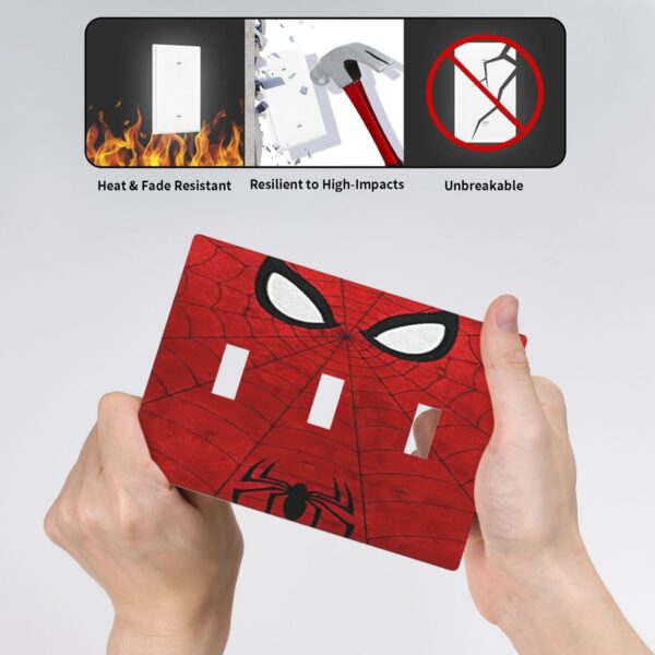 1Pcs Red Spider Web Wall Plates decorative light switch cover plate Light Switch Cover Plate Decorative Wall Plate outlet covers wall plate - Image 5