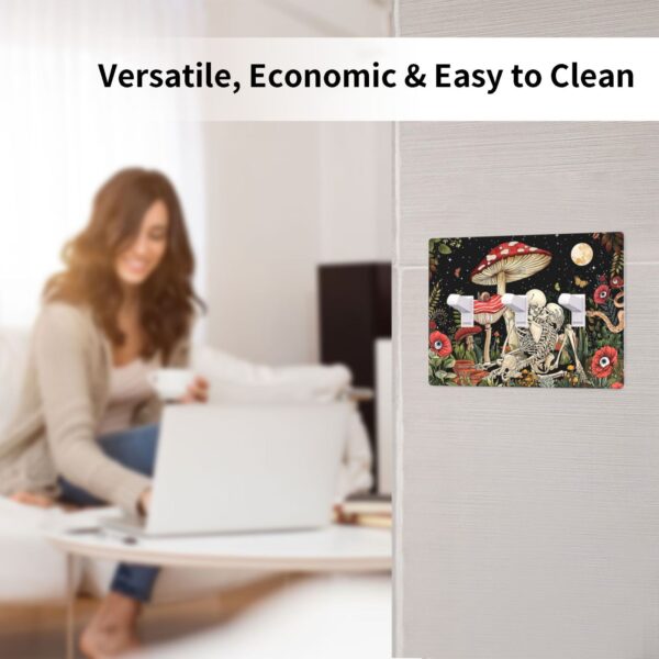 1Pcs Mushroom Skull Skeleton Moon Wall Plates decorative light switch cover plate Light Switch Cover Plate Decorative Wall Plate outlet covers wall plate - Image 6