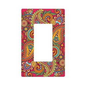 1Pcs Colorful Paisley Floral red Vintage Wall Plates decorative light switch cover plate Light Switch Cover Plate Decorative Wall Plate outlet covers wall plate