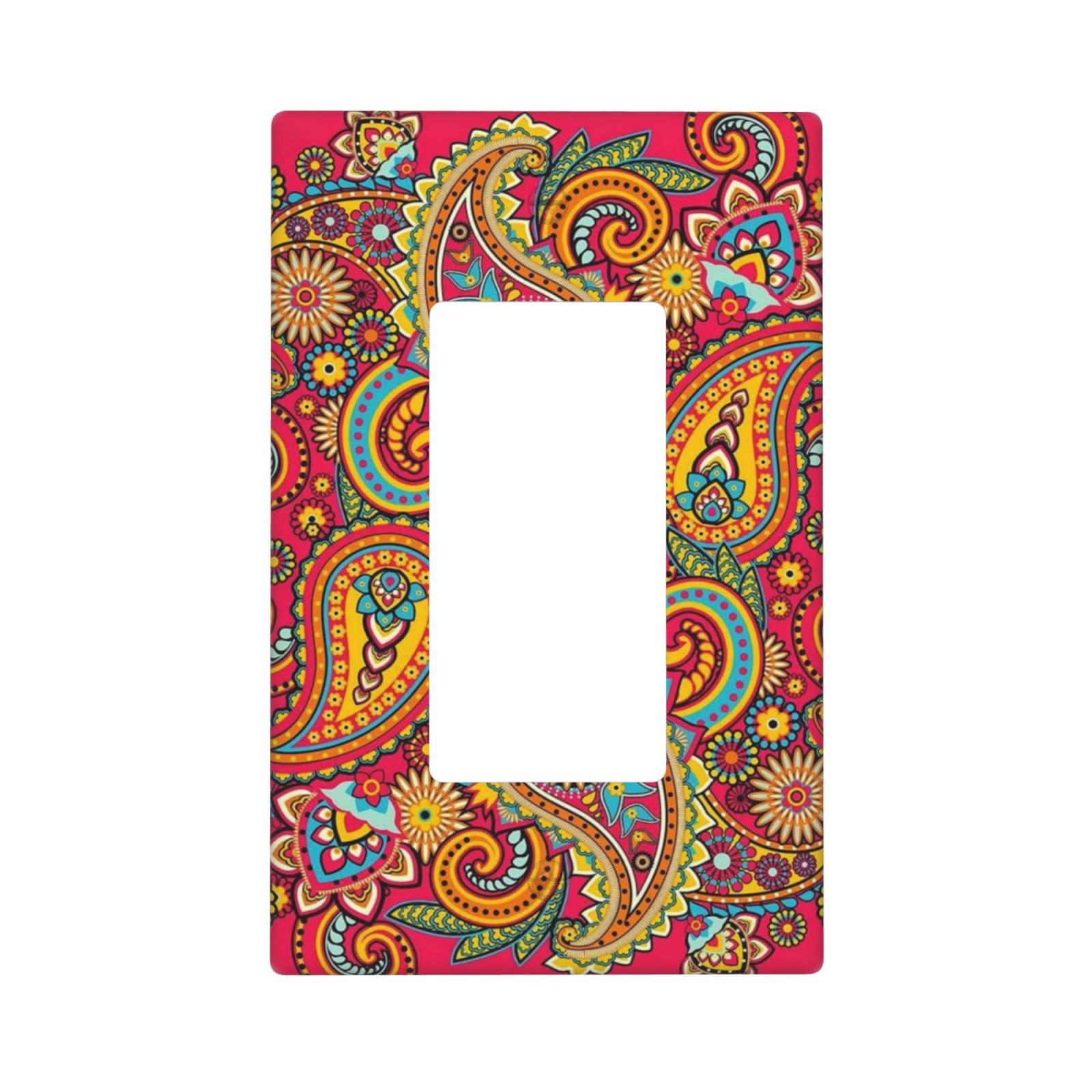 1Pcs Colorful Paisley Floral red Vintage Wall Plates decorative light switch cover plate Light Switch Cover Plate Decorative Wall Plate outlet covers wall plate