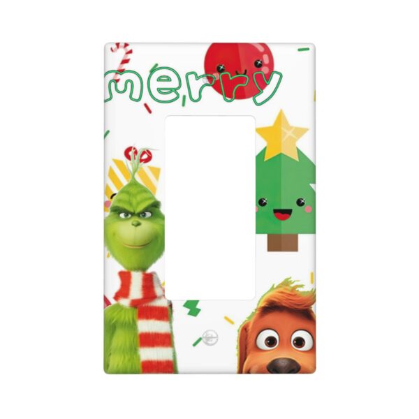 1Pcs Grinch and Dog Photo Background Merry Christmas Wall Plates decorative light switch cover plate Light Switch Cover Plate Decorative Wall Plate outlet covers wall plate