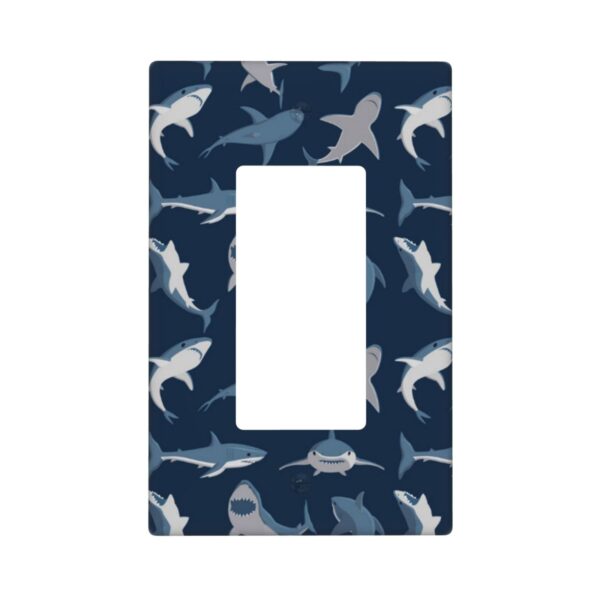 1Pcs Blue Shark Wall Plates decorative light switch cover plate Light Switch Cover Plate Decorative Wall Plate outlet covers wall plate