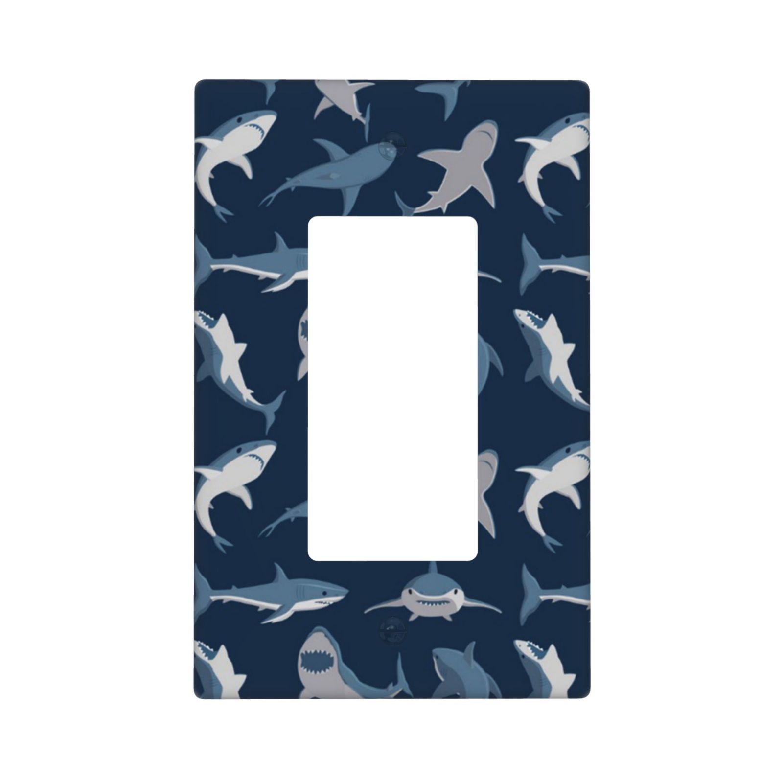 1Pcs Blue Shark Wall Plates decorative light switch cover plate Light Switch Cover Plate Decorative Wall Plate outlet covers wall plate