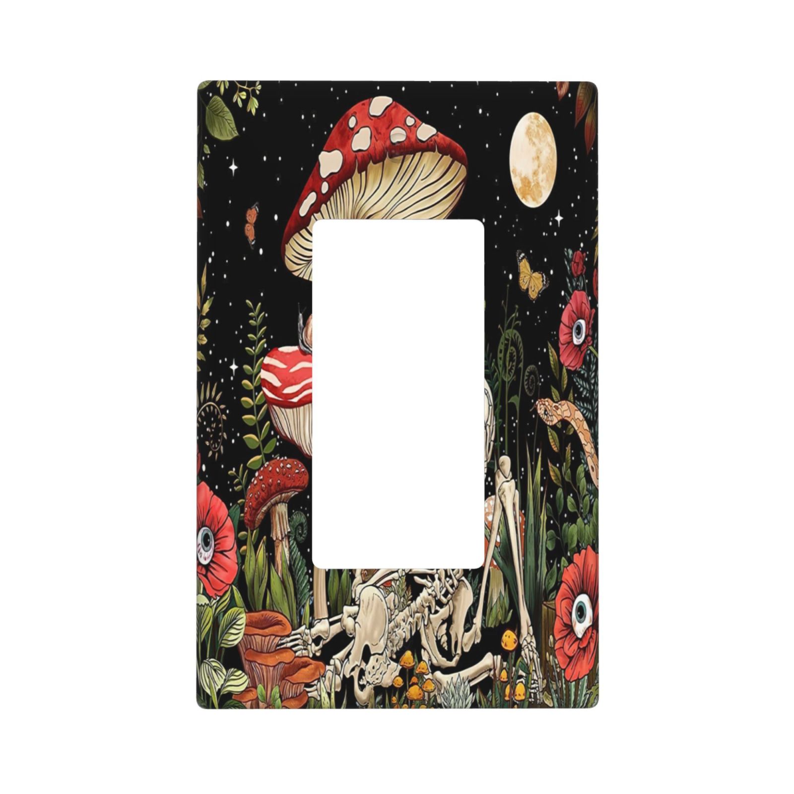 1Pcs Mushroom Skull Skeleton Moon Wall Plates decorative light switch cover plate Light Switch Cover Plate Decorative Wall Plate outlet covers wall plate