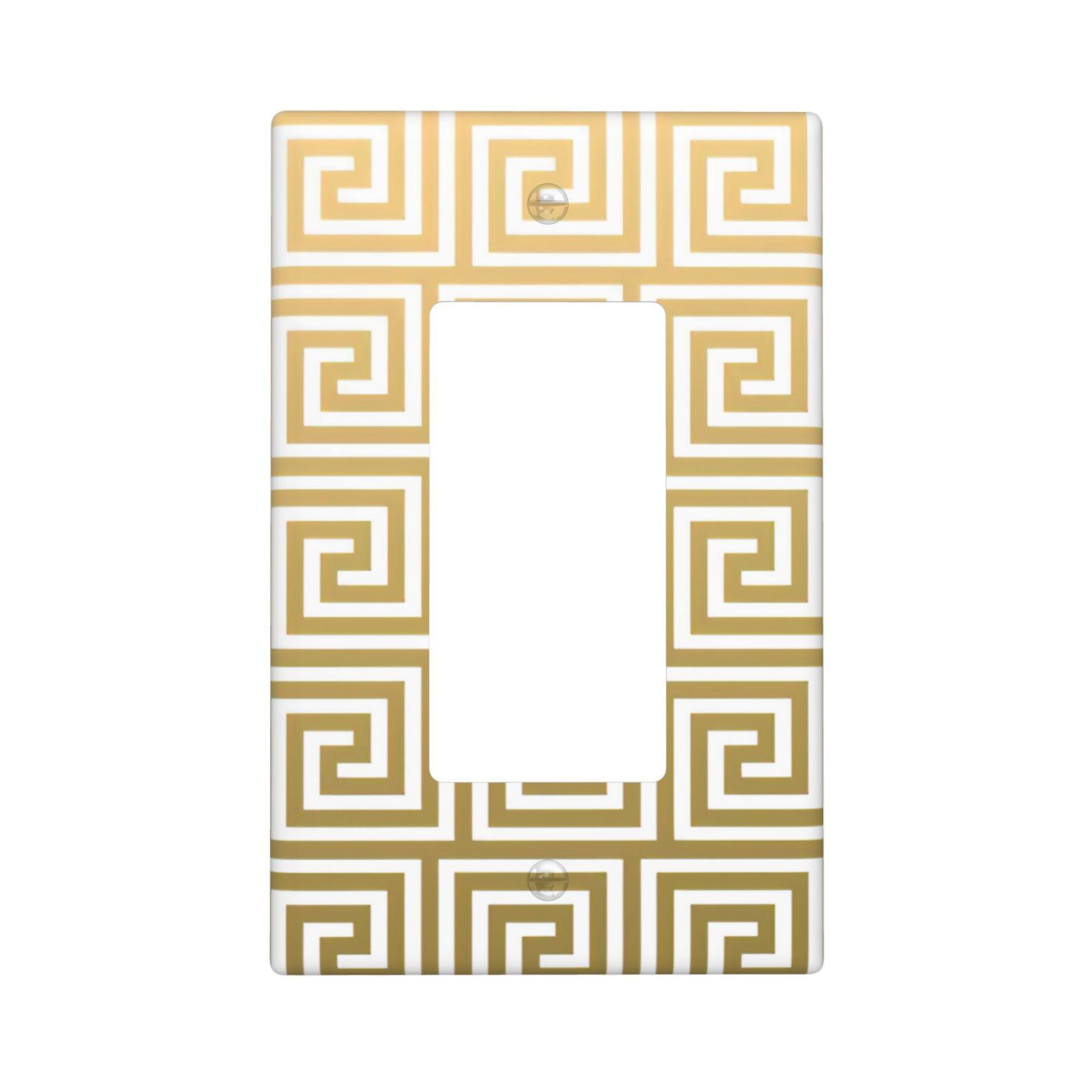 1Pcs White Greek Key Pattern Wall Plates decorative light switch cover plate Light Switch Cover Plate Decorative Wall Plate outlet covers wall plate