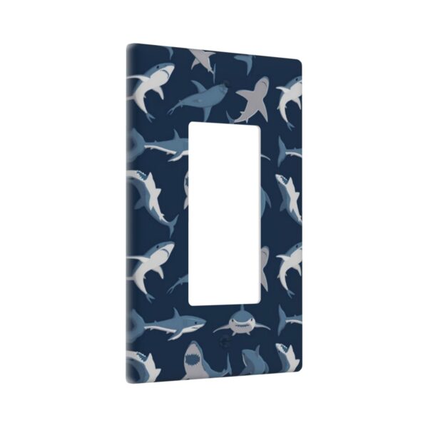 1Pcs Blue Shark Wall Plates decorative light switch cover plate Light Switch Cover Plate Decorative Wall Plate outlet covers wall plate - Image 3