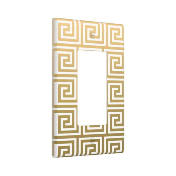 1Pcs White Greek Key Pattern Wall Plates decorative light switch cover plate Light Switch Cover Plate Decorative Wall Plate outlet covers wall plate - Image 2