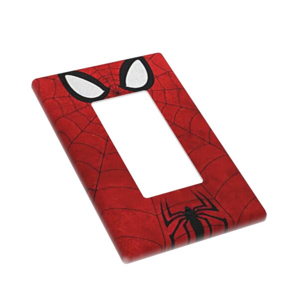 1Pcs Red Spider Web Wall Plates decorative light switch cover plate Light Switch Cover Plate Decorative Wall Plate outlet covers wall plate - Image 2