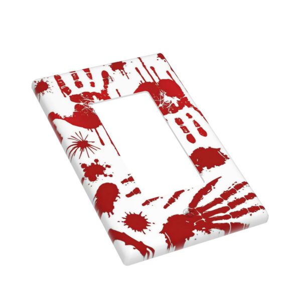 1Pcs Halloween Bloody Handprint Footprint Wall Plates decorative light switch cover plate Light Switch Cover Plate Decorative Wall Plate outlet covers wall plate - Image 3