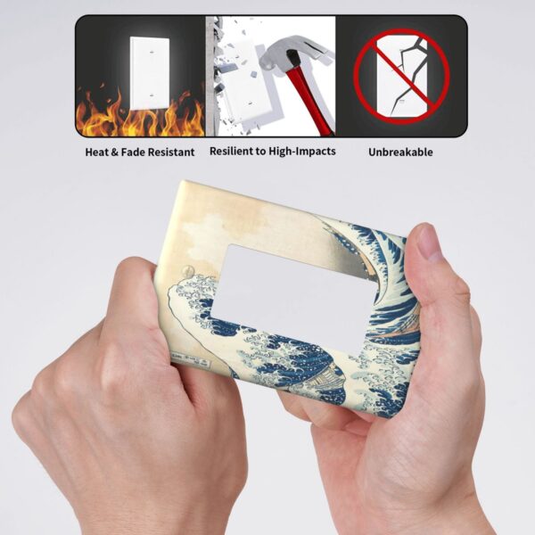 1Pcs The Great Wave off Kanagawa Wall Plates decorative light switch cover plate Light Switch Cover Plate Decorative Wall Plate outlet covers wall plate - Image 5