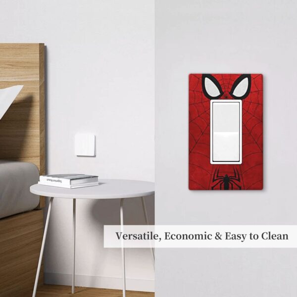 1Pcs Red Spider Web Wall Plates decorative light switch cover plate Light Switch Cover Plate Decorative Wall Plate outlet covers wall plate - Image 5