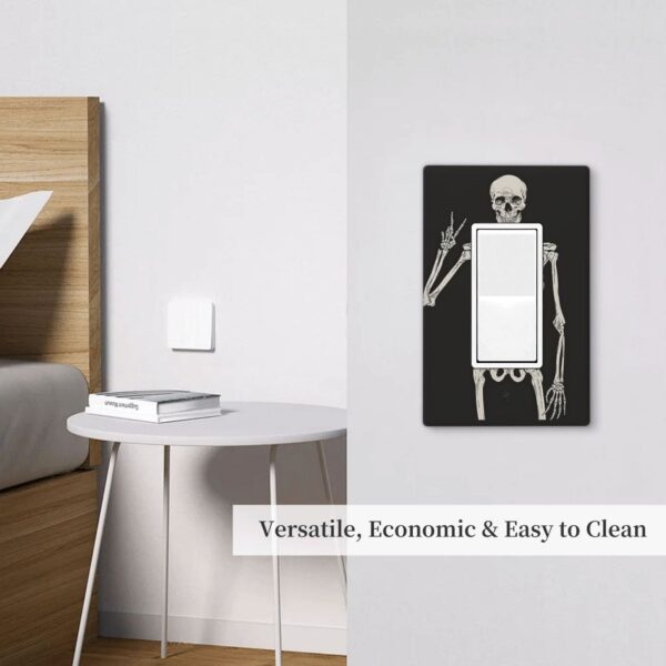 1Pcs Rock Roll Skeleton Skull Wall Plates decorative light switch cover plate Light Switch Cover Plate Decorative Wall Plate outlet covers wall plate - Image 5
