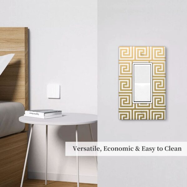 1Pcs White Greek Key Pattern Wall Plates decorative light switch cover plate Light Switch Cover Plate Decorative Wall Plate outlet covers wall plate - Image 5