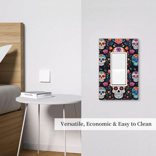 1Pcs Colored skull Wall Plates decorative light switch cover plate Light Switch Cover Plate Decorative Wall Plate outlet covers wall plate - Image 4