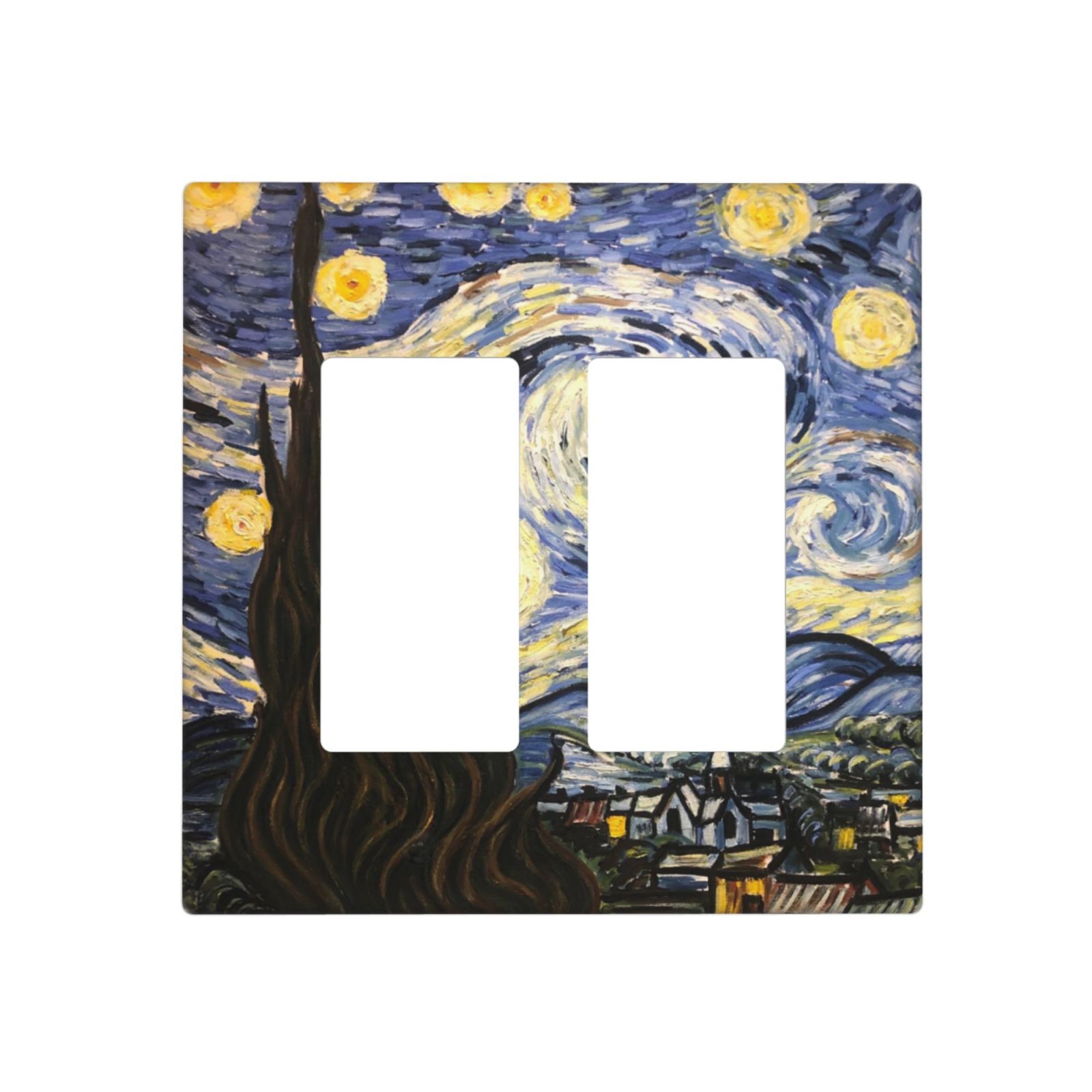 1Pcs The Starry Night Wall Plates decorative light switch cover plate Light Switch Cover Plate Decorative Wall Plate outlet covers wall plate
