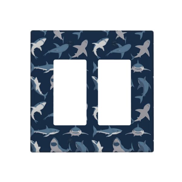 1Pcs Blue Shark Wall Plates decorative light switch cover plate Light Switch Cover Plate Decorative Wall Plate outlet covers wall plate
