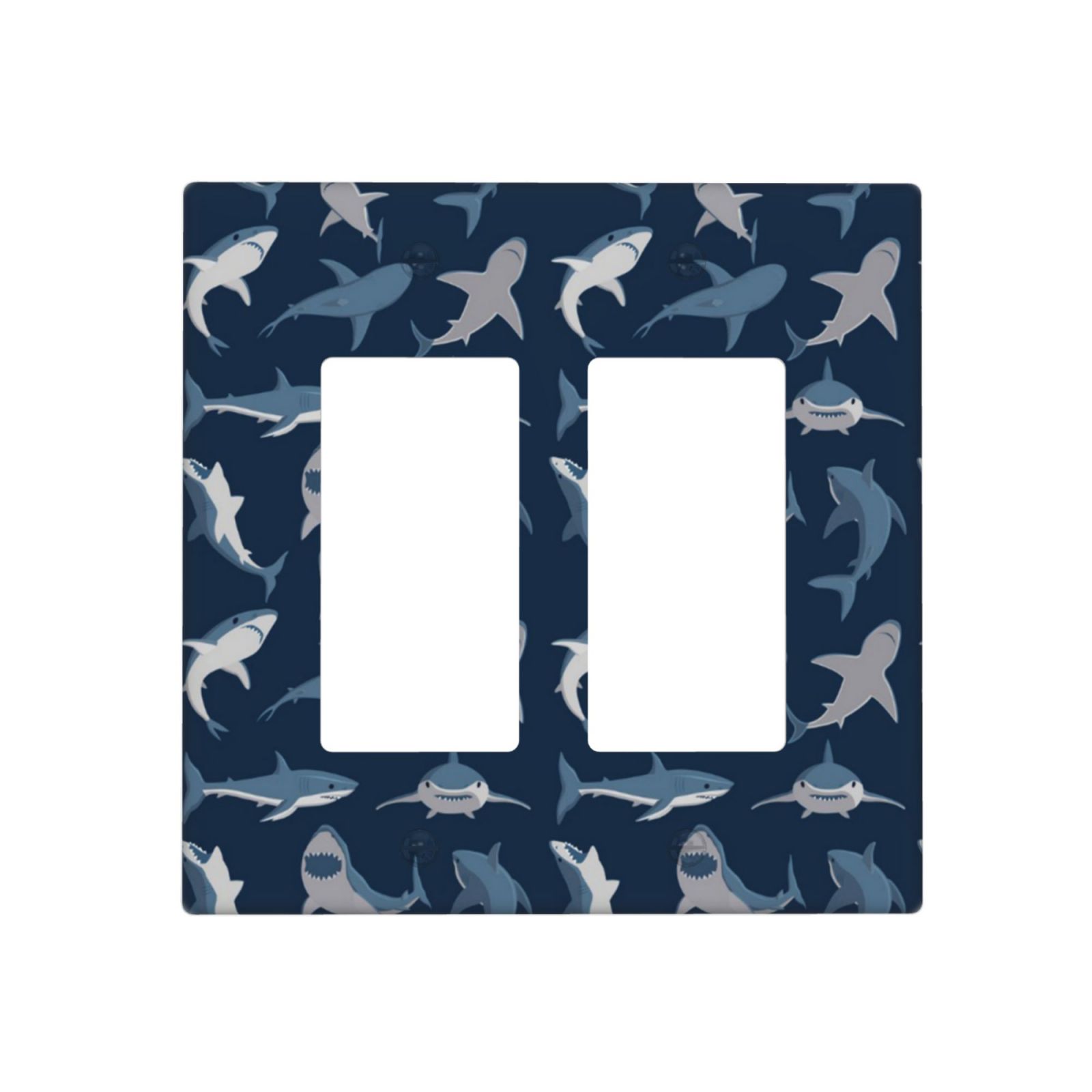 1Pcs Blue Shark Wall Plates decorative light switch cover plate Light Switch Cover Plate Decorative Wall Plate outlet covers wall plate