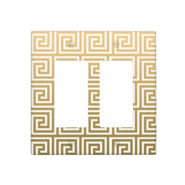 1Pcs White Greek Key Pattern Wall Plates decorative light switch cover plate Light Switch Cover Plate Decorative Wall Plate outlet covers wall plate