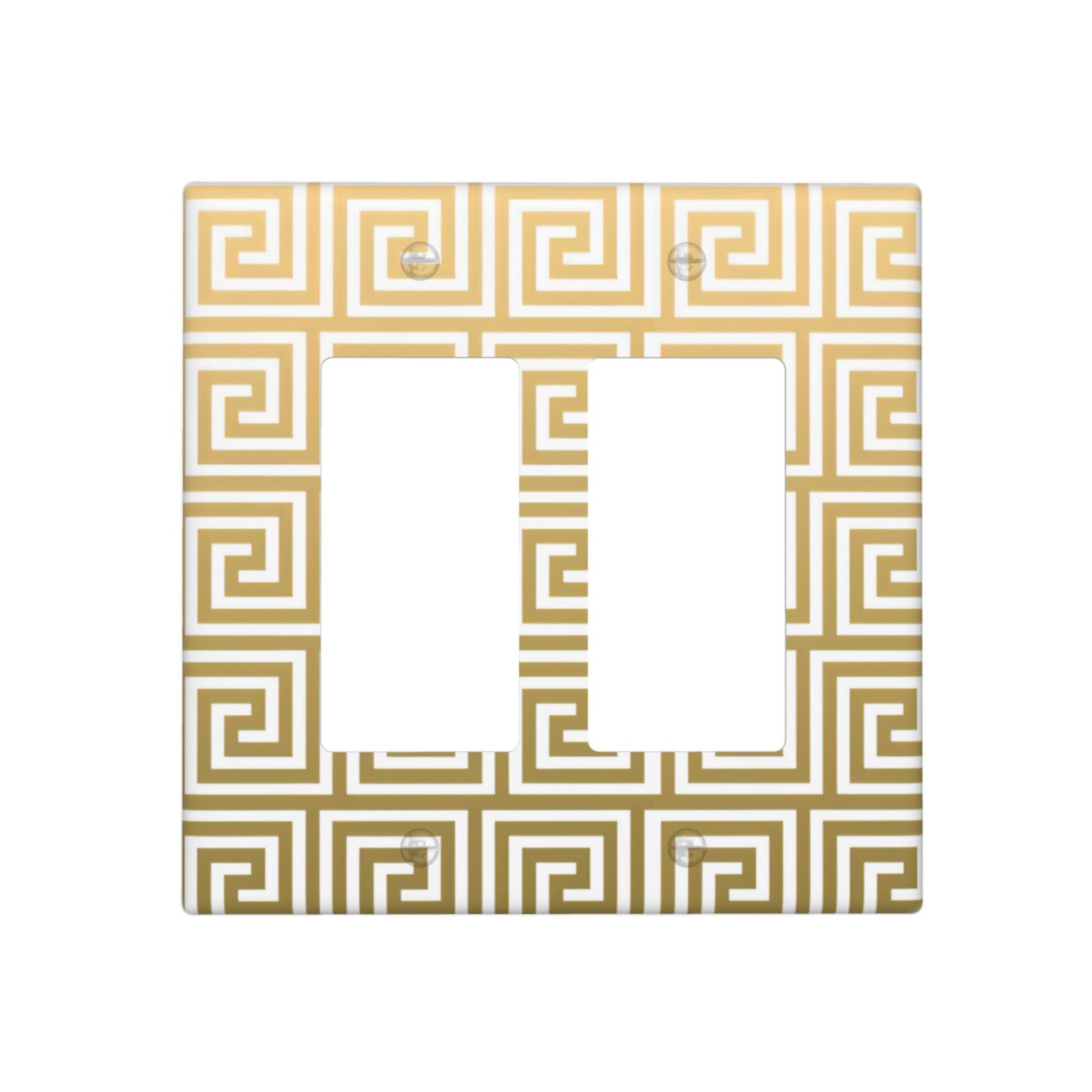 1Pcs White Greek Key Pattern Wall Plates decorative light switch cover plate Light Switch Cover Plate Decorative Wall Plate outlet covers wall plate