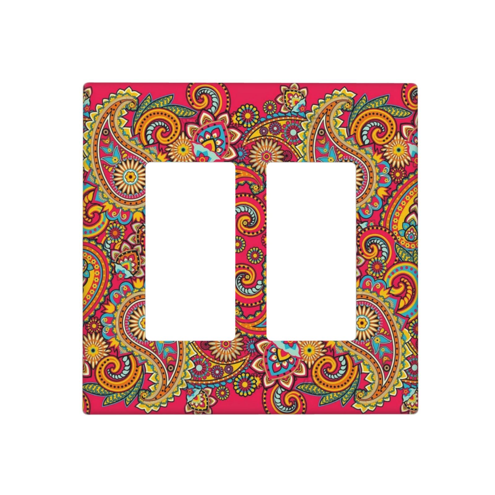 1Pcs Colorful Paisley Floral red Vintage Wall Plates decorative light switch cover plate Light Switch Cover Plate Decorative Wall Plate outlet covers wall plate