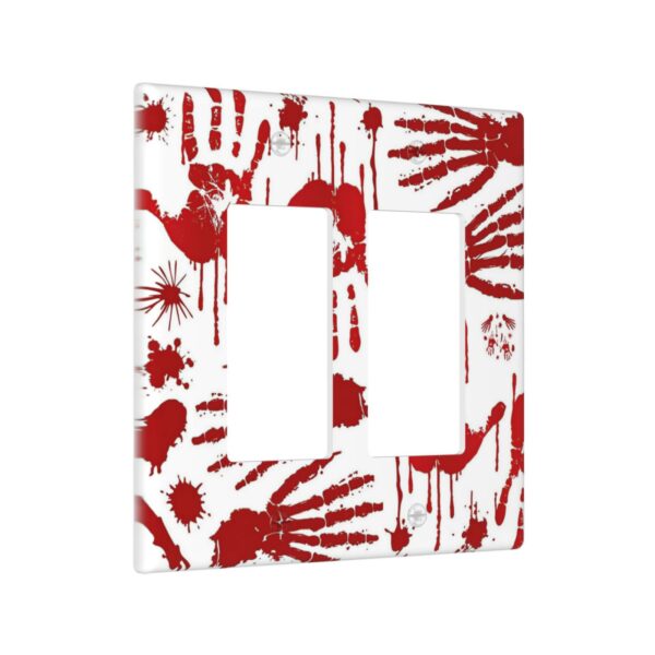 1Pcs Halloween Bloody Handprint Footprint Wall Plates decorative light switch cover plate Light Switch Cover Plate Decorative Wall Plate outlet covers wall plate - Image 2