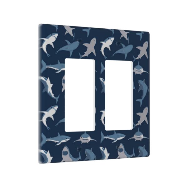 1Pcs Blue Shark Wall Plates decorative light switch cover plate Light Switch Cover Plate Decorative Wall Plate outlet covers wall plate - Image 3