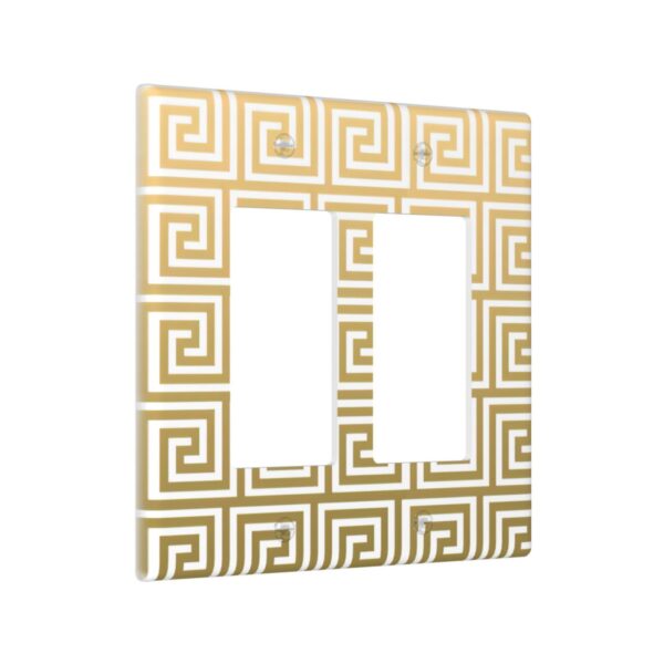 1Pcs White Greek Key Pattern Wall Plates decorative light switch cover plate Light Switch Cover Plate Decorative Wall Plate outlet covers wall plate - Image 2