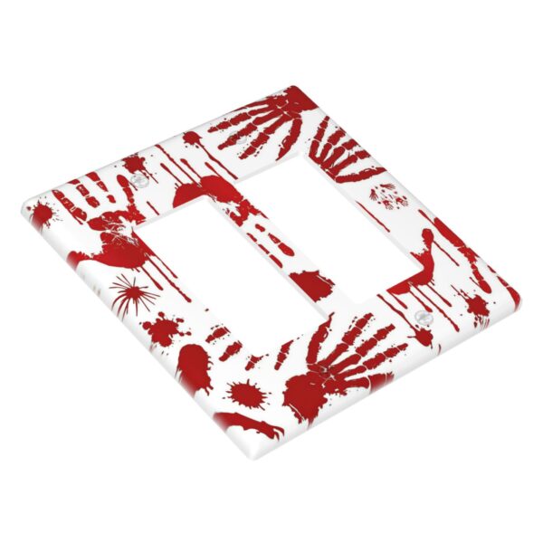 1Pcs Halloween Bloody Handprint Footprint Wall Plates decorative light switch cover plate Light Switch Cover Plate Decorative Wall Plate outlet covers wall plate - Image 3