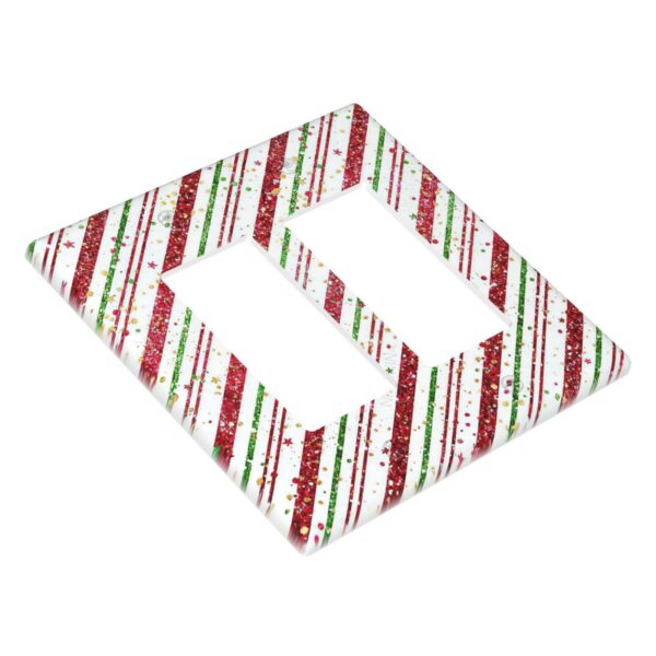 1Pcs Candy-Cane-Stripes Red Green Star Christmas Holiday Wall Plates decorative light switch cover plate Light Switch Cover Plate Decorative Wall Plate outlet covers wall plate - Image 2