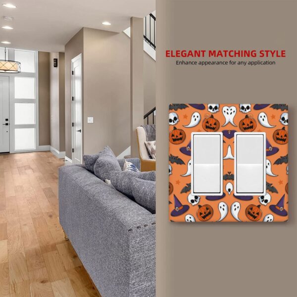 1Pcs Halloween Ghost Pumpkin Bats Wall Plates decorative light switch cover plate Light Switch Cover Plate Decorative Wall Plate outlet covers wall plate - Image 4