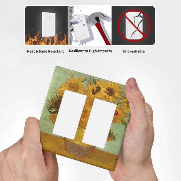 1Pc Sunflower Wall Plates decorative light switch cover plate Light Switch Cover Plate Decorative Wall Plate outlet covers wall plate - Image 3