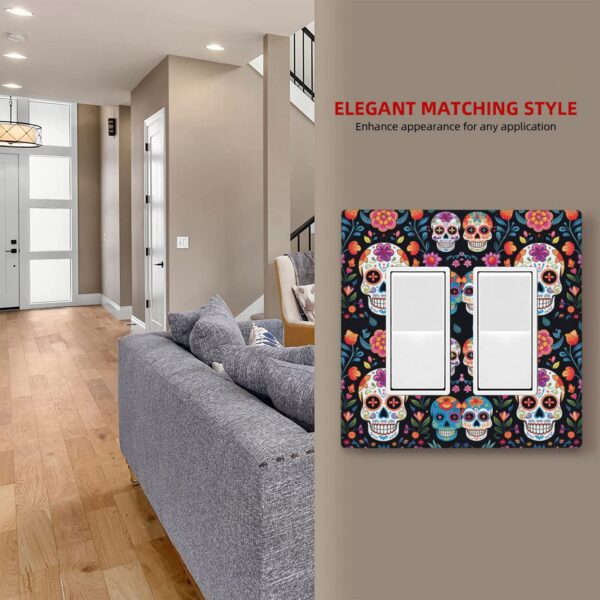 1Pcs Colored skull Wall Plates decorative light switch cover plate Light Switch Cover Plate Decorative Wall Plate outlet covers wall plate - Image 4