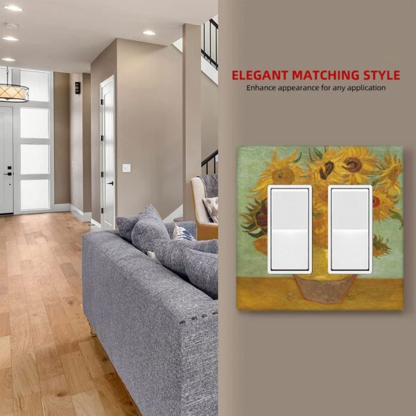 1Pc Sunflower Wall Plates decorative light switch cover plate Light Switch Cover Plate Decorative Wall Plate outlet covers wall plate - Image 5