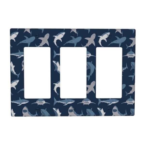 1Pcs Blue Shark Wall Plates decorative light switch cover plate Light Switch Cover Plate Decorative Wall Plate outlet covers wall plate