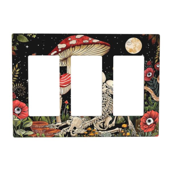 1Pcs Mushroom Skull Skeleton Moon Wall Plates decorative light switch cover plate Light Switch Cover Plate Decorative Wall Plate outlet covers wall plate