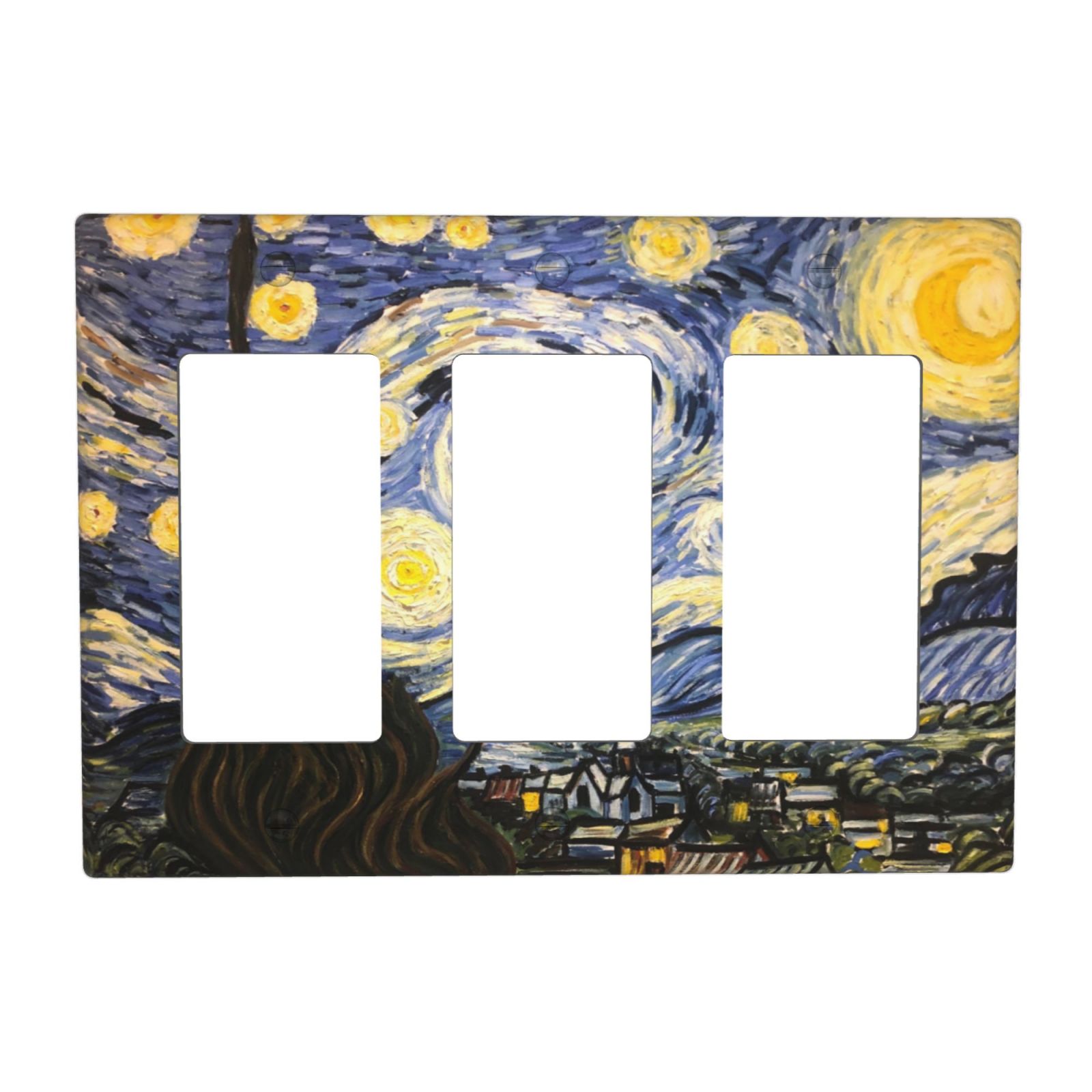 1Pcs The Starry Night Wall Plates decorative light switch cover plate Light Switch Cover Plate Decorative Wall Plate outlet covers wall plate