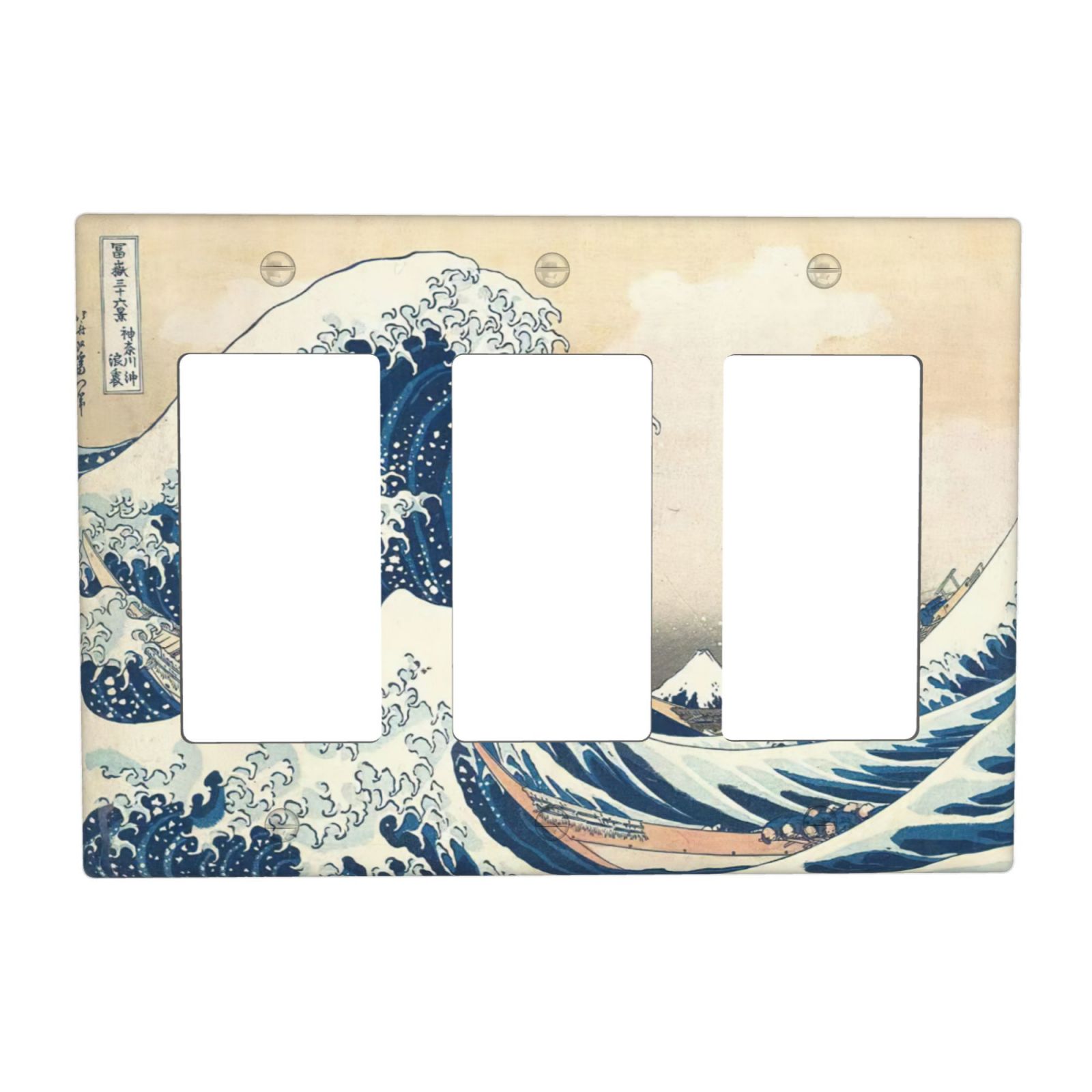1Pcs The Great Wave off Kanagawa Wall Plates decorative light switch cover plate Light Switch Cover Plate Decorative Wall Plate outlet covers wall plate