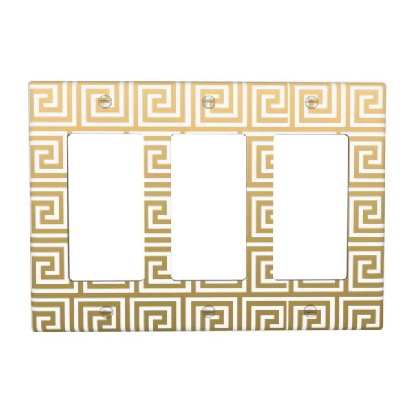 1Pcs White Greek Key Pattern Wall Plates decorative light switch cover plate Light Switch Cover Plate Decorative Wall Plate outlet covers wall plate