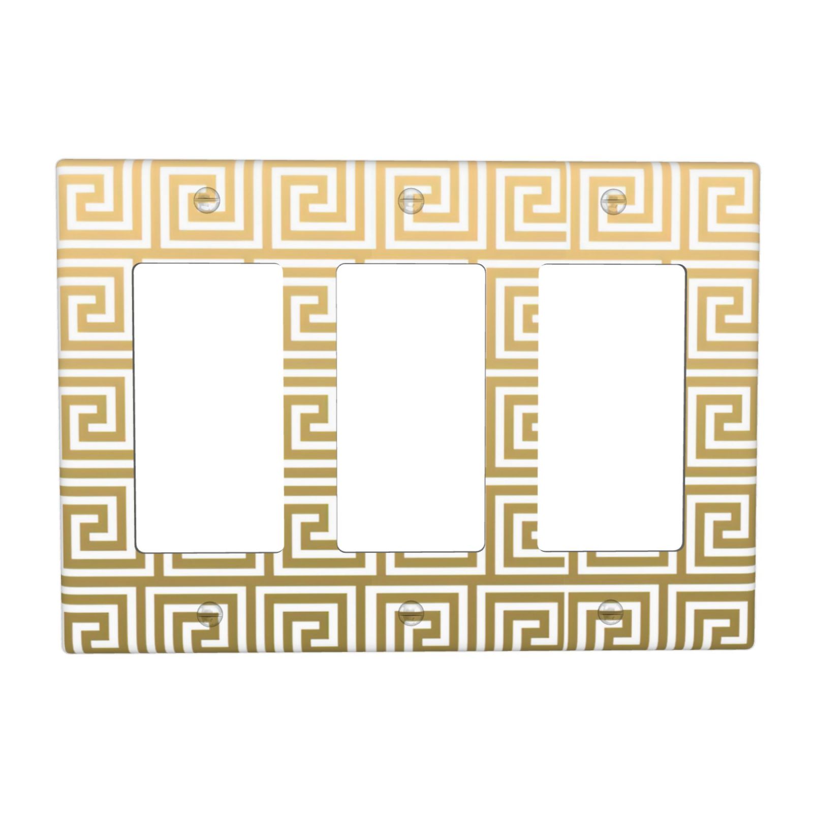 1Pcs White Greek Key Pattern Wall Plates decorative light switch cover plate Light Switch Cover Plate Decorative Wall Plate outlet covers wall plate