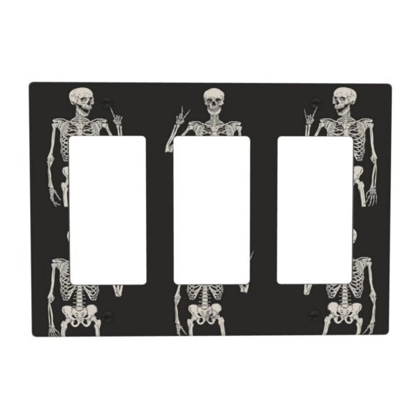 1Pcs Rock Roll Skeleton Skull Wall Plates decorative light switch cover plate Light Switch Cover Plate Decorative Wall Plate outlet covers wall plate