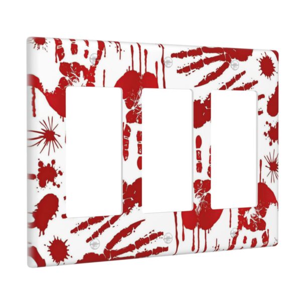 1Pcs Halloween Bloody Handprint Footprint Wall Plates decorative light switch cover plate Light Switch Cover Plate Decorative Wall Plate outlet covers wall plate - Image 3