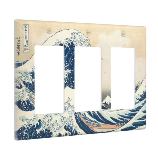 1Pcs The Great Wave off Kanagawa Wall Plates decorative light switch cover plate Light Switch Cover Plate Decorative Wall Plate outlet covers wall plate - Image 4