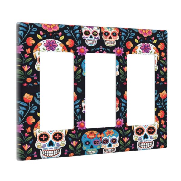 1Pcs Colored skull Wall Plates decorative light switch cover plate Light Switch Cover Plate Decorative Wall Plate outlet covers wall plate - Image 3