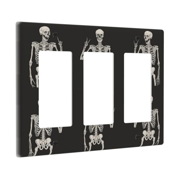 1Pcs Rock Roll Skeleton Skull Wall Plates decorative light switch cover plate Light Switch Cover Plate Decorative Wall Plate outlet covers wall plate - Image 2