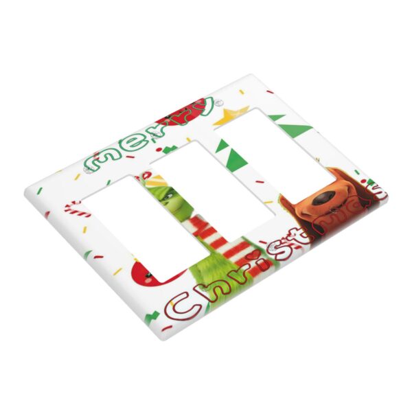 1Pcs Grinch and Dog Photo Background Merry Christmas Wall Plates decorative light switch cover plate Light Switch Cover Plate Decorative Wall Plate outlet covers wall plate - Image 3