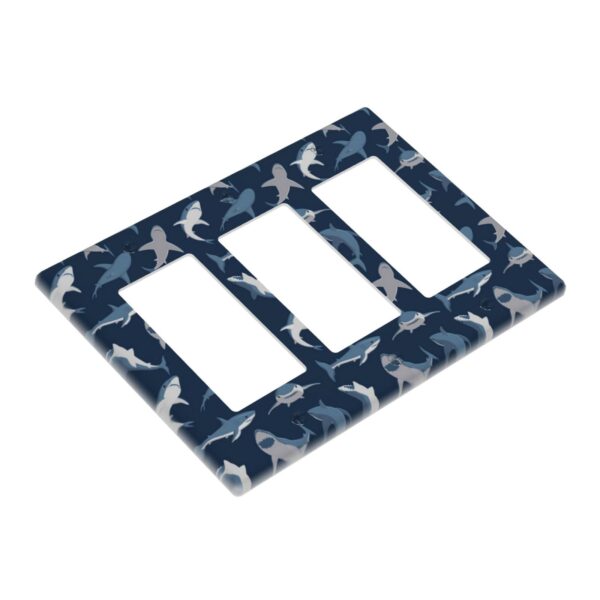 1Pcs Blue Shark Wall Plates decorative light switch cover plate Light Switch Cover Plate Decorative Wall Plate outlet covers wall plate - Image 2