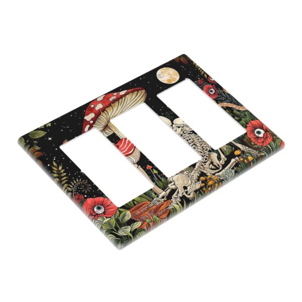 1Pcs Mushroom Skull Skeleton Moon Wall Plates decorative light switch cover plate Light Switch Cover Plate Decorative Wall Plate outlet covers wall plate - Image 2
